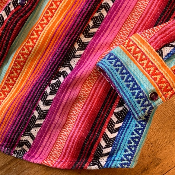 Crazy Train Multicolor Striped Snap Close Western Shirt - Picture 8 of 16